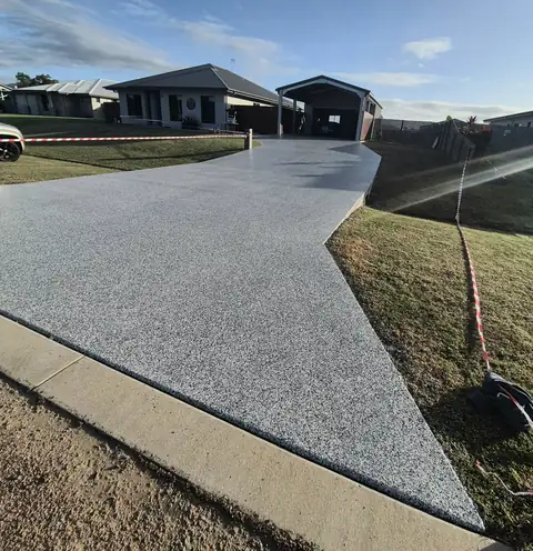 Grey sealed driveway