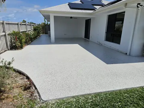 Grey sealed patio
